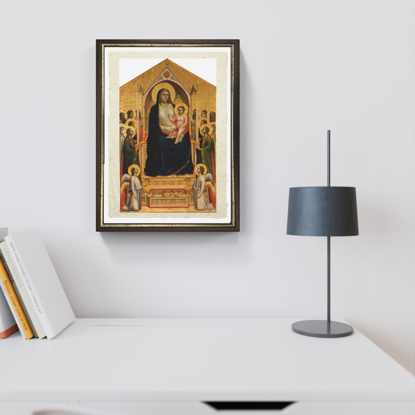 Madonna and Child Enthroned by Giotto on refined Amalfi paper