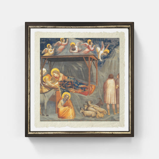Nativity of Jesus by Giotto on refined Amalfi paper