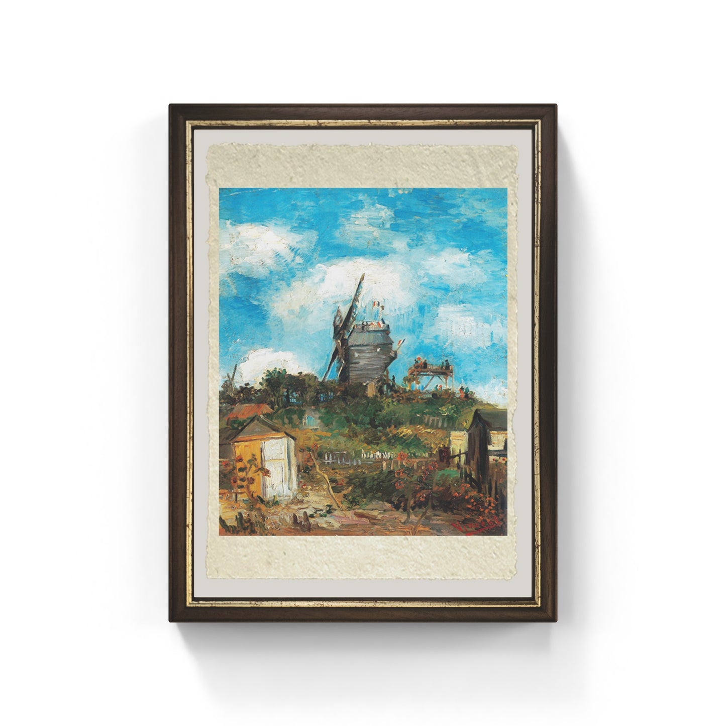 Moulin de la Galette di Van Gogh su pregiata carta Amalfi