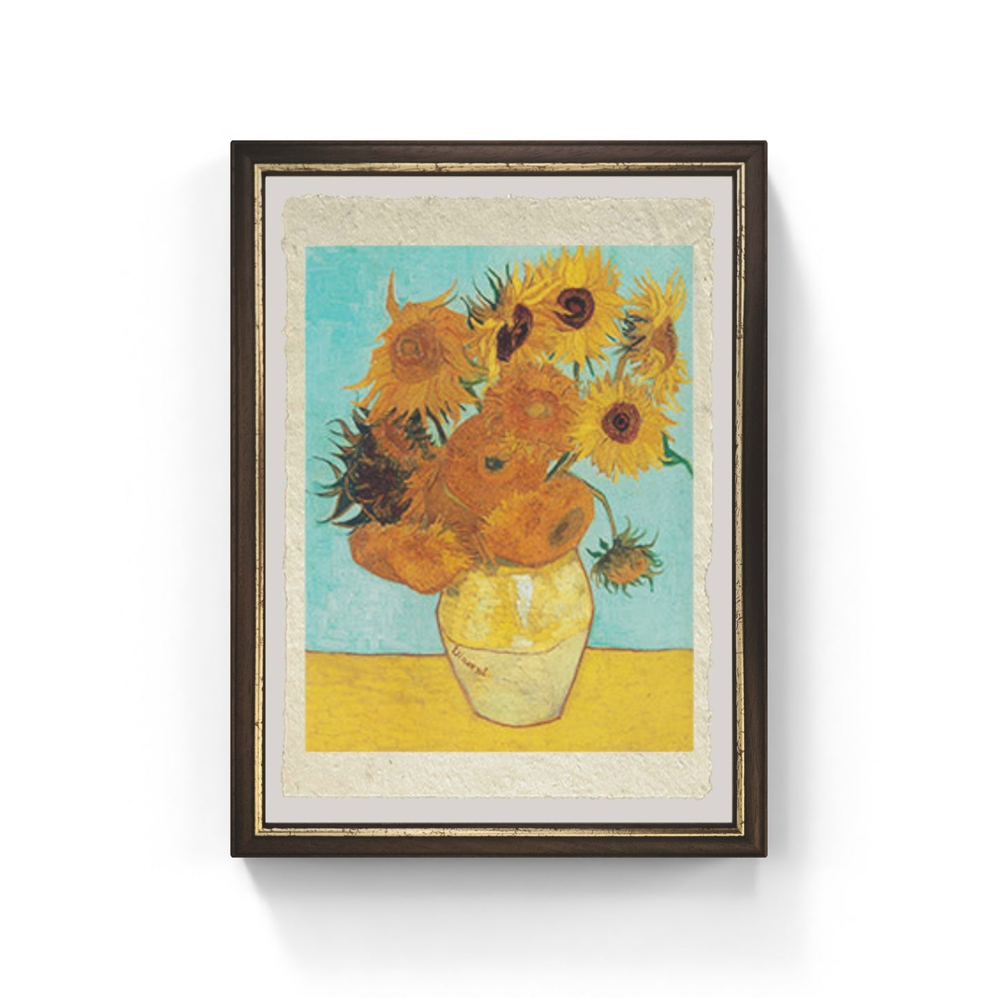 Girasoli di Van Gogh, 1888, su pregiata carta Amalfi