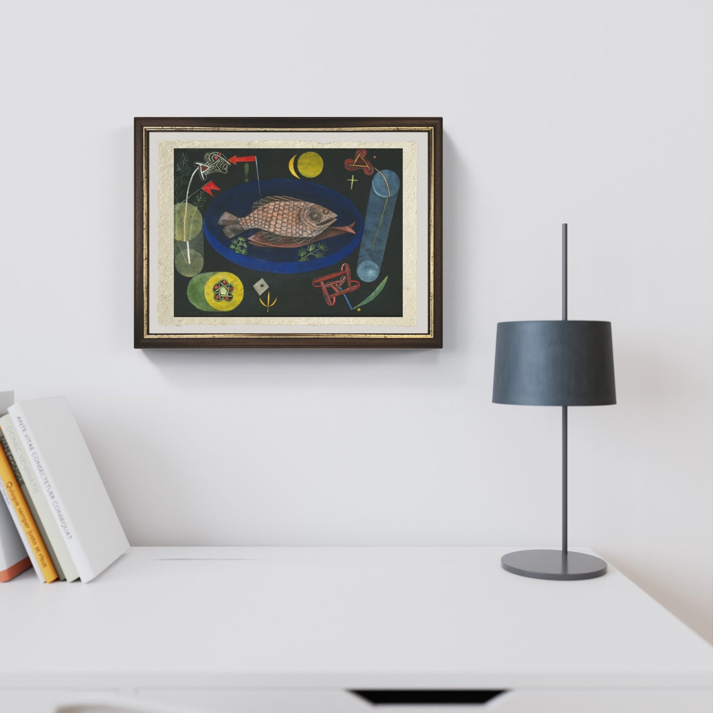 Around the Fish di Paul Klee su pregiata carta Amalfi