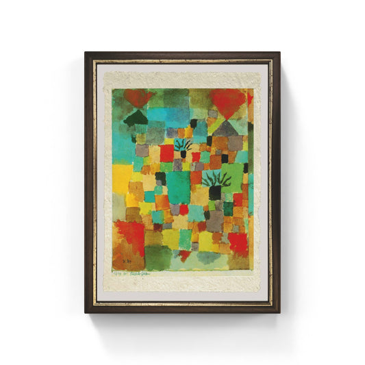 Giardini del sud (Tunisini) di Paul Klee su pregiata carta Amalfi