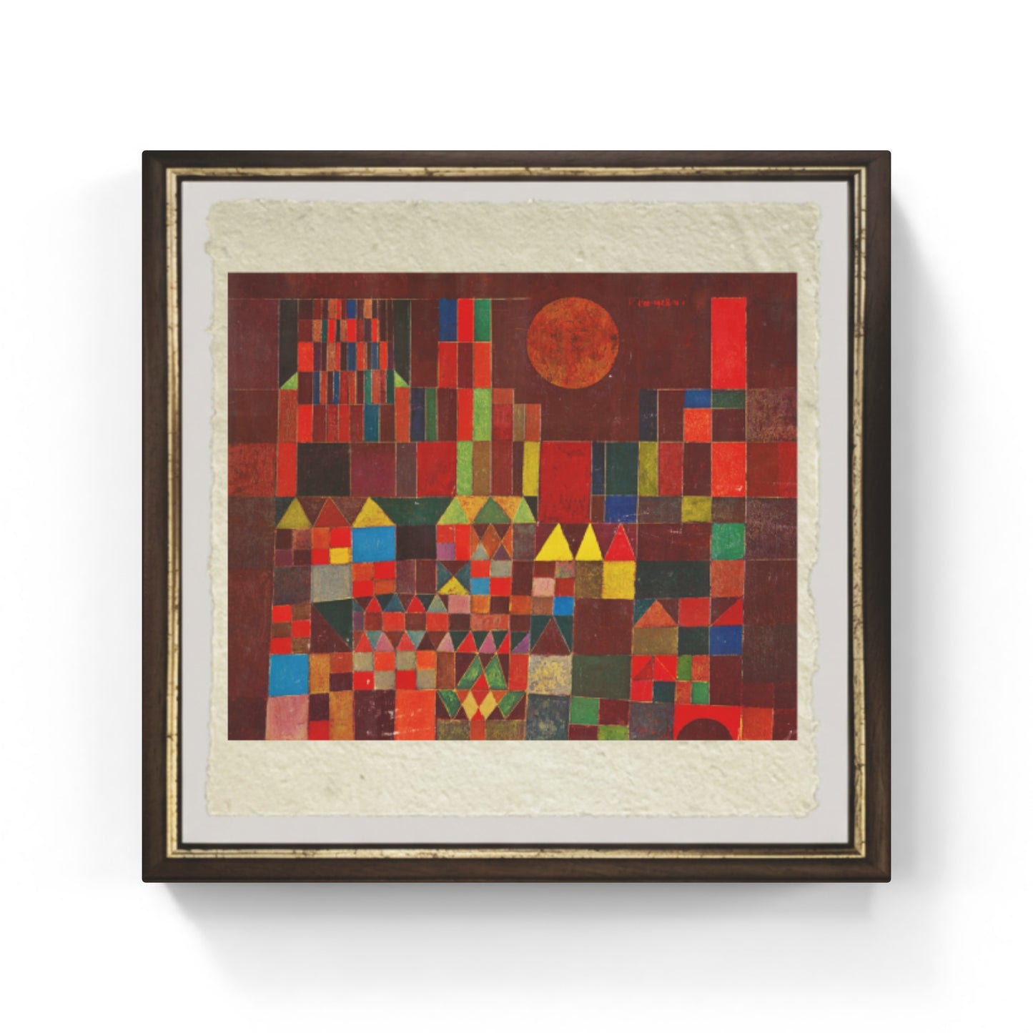 Castello e sole di Paul Klee su pregiata carta Amalfi