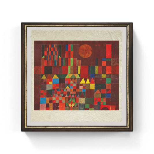 Castello e sole di Paul Klee su pregiata carta Amalfi