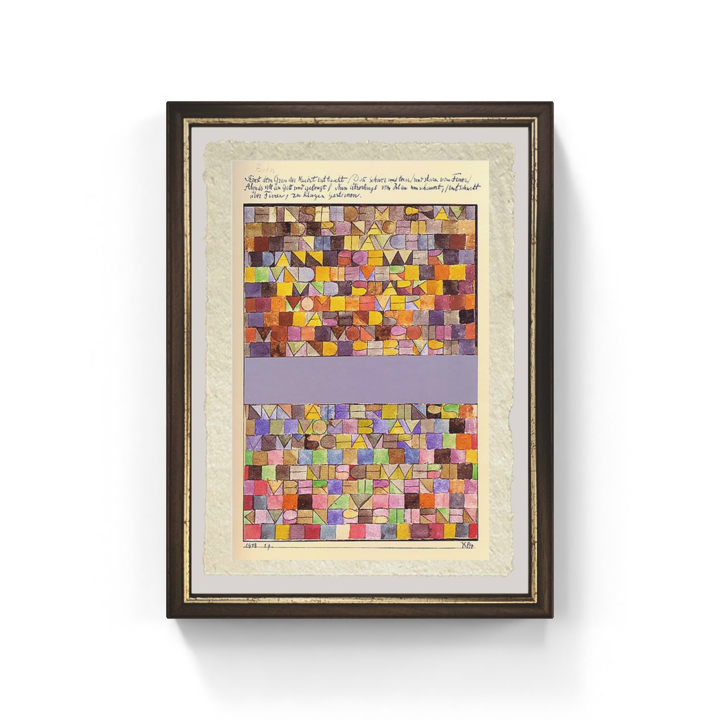 Dapprima innalzatosi dal grigiore della notte di Paul Klee su pregiata carta Amalfi