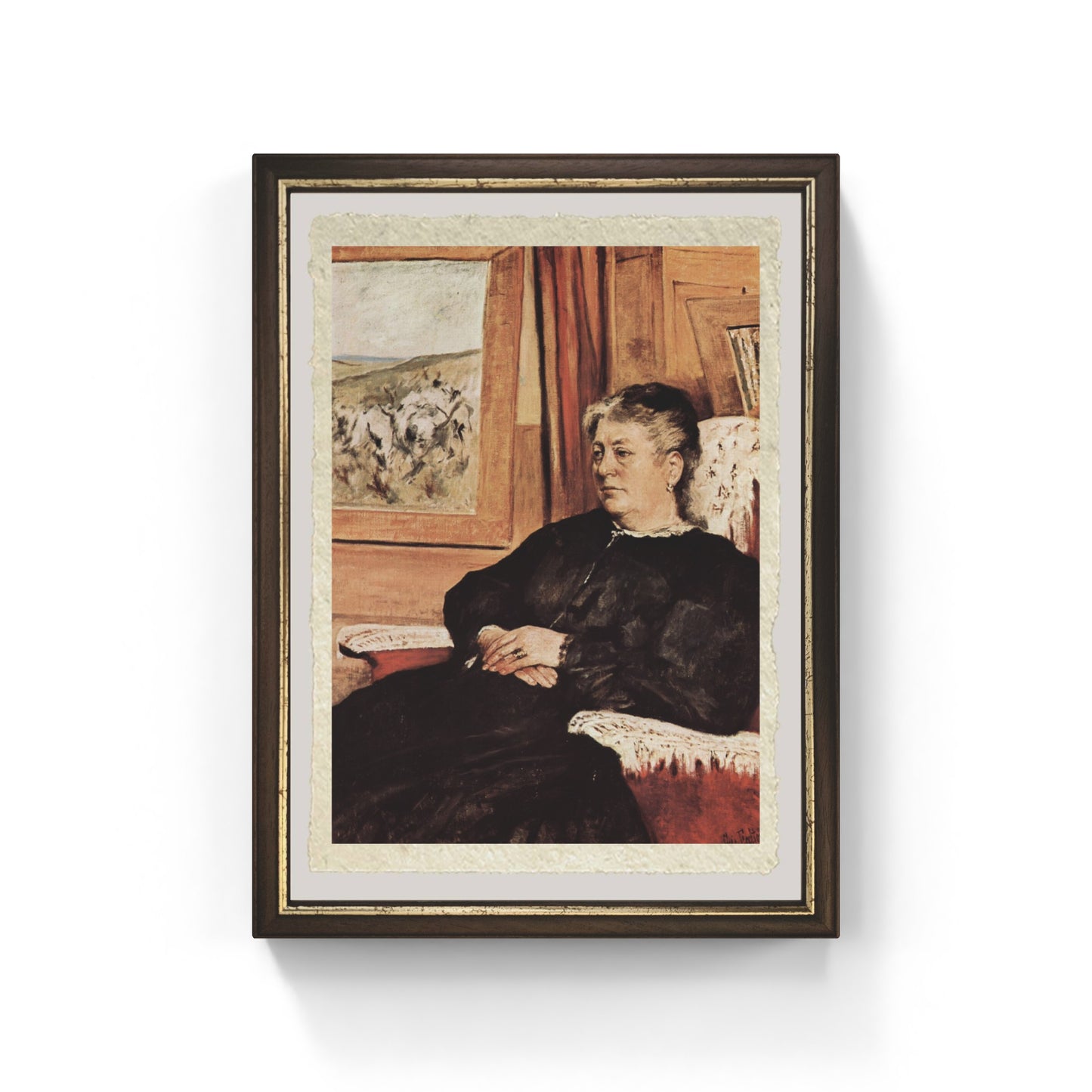 Ritratto della terza moglie di Giovanni Fattori su pregiata carta Amalfi