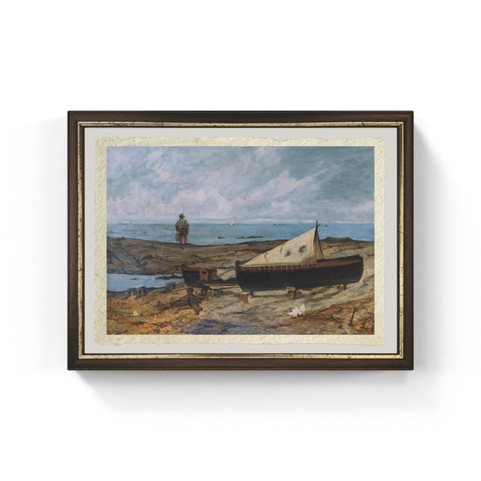 Sulla spiaggia di Giovanni Fattori su pregiata carta Amalfi