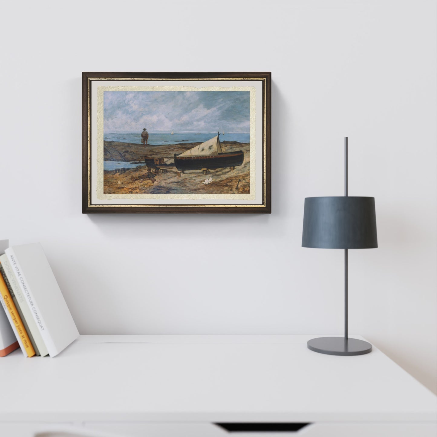 Sulla spiaggia di Giovanni Fattori su pregiata carta Amalfi