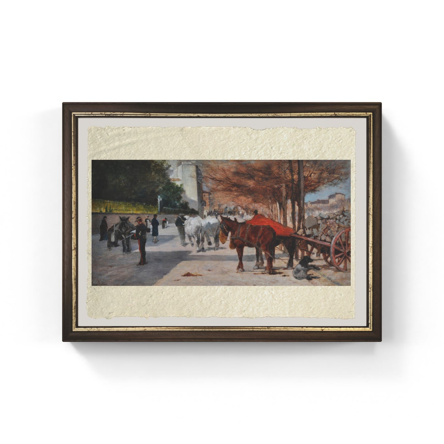 Viale Principe Amedeo a Firenze di Giovanni Fattori su pregiata carta Amalfi