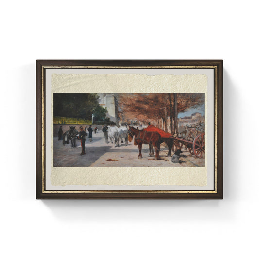 Viale Principe Amedeo a Firenze di Giovanni Fattori su pregiata carta Amalfi