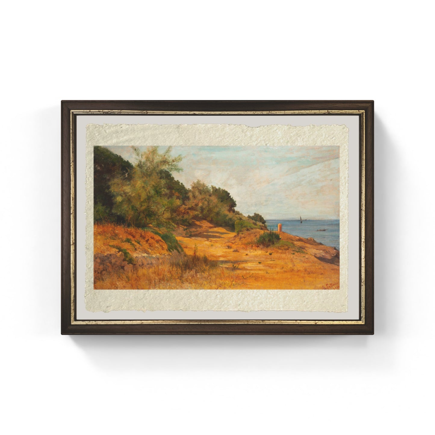 Lungomare di Antignano di Giovanni Fattori su pregiata carta Amalfi