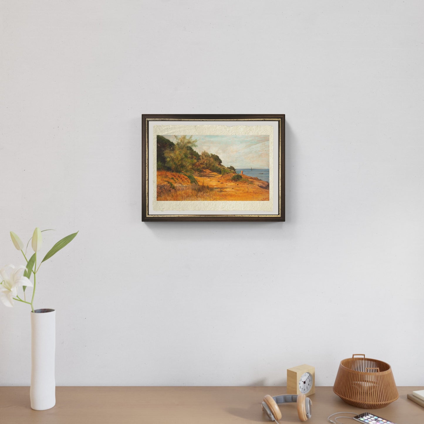 Lungomare di Antignano di Giovanni Fattori su pregiata carta Amalfi