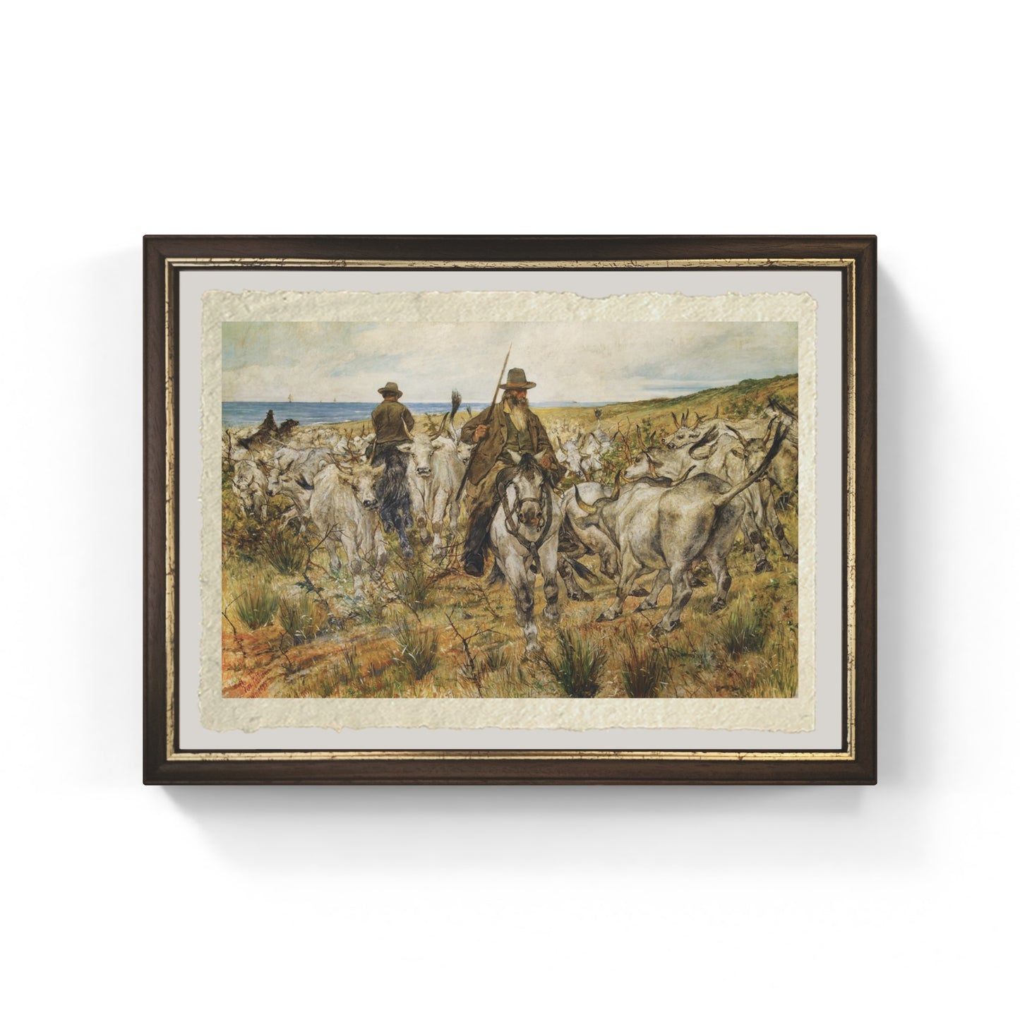 Butteri maremmani di Giovanni Fattori su pregiata carta Amalfi