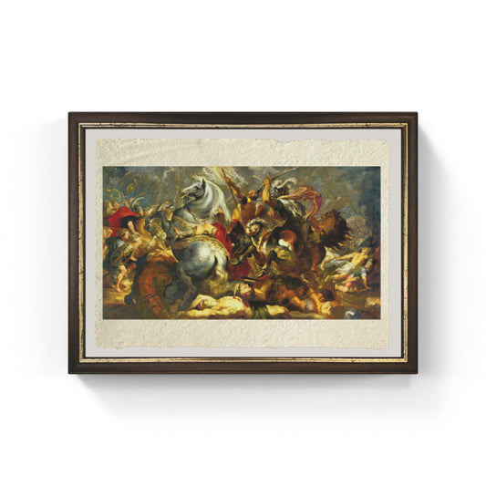 The death of Publius Decius Mure. Battle of Vesuvius. Pieter Paul Rubens Reproduction Amalfi map