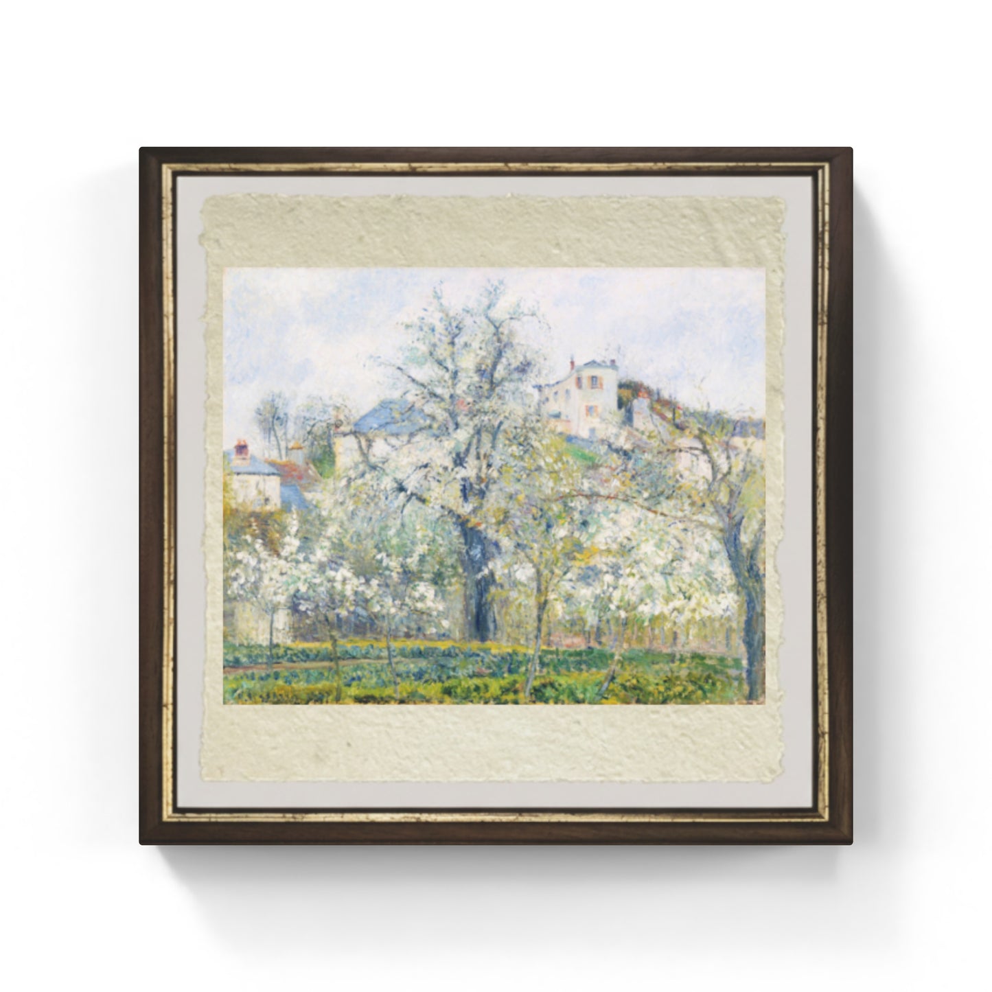 Printemps. Pruniers en fleurs di Camille Pissarro su pregiata carta Amalfi