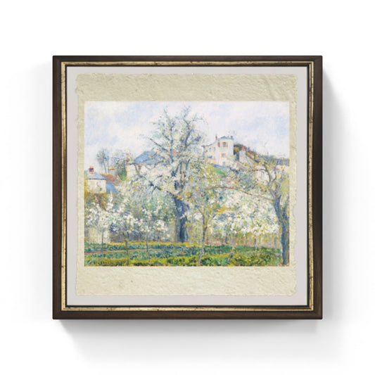 Printemps. Pruniers en fleurs di Camille Pissarro su pregiata carta Amalfi