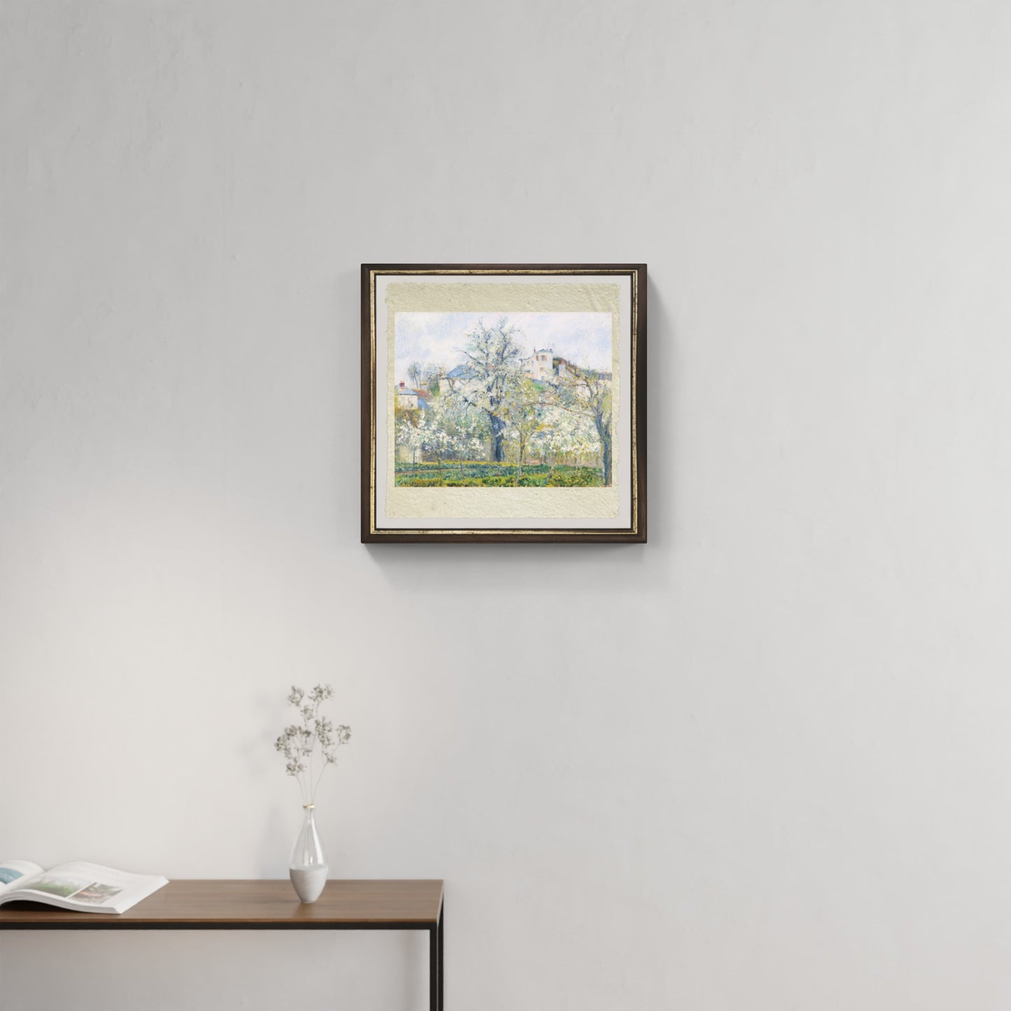 Printemps. Pruniers en fleurs di Camille Pissarro su pregiata carta Amalfi
