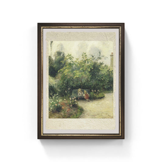 Angolo di giardino di Camille Pissarro su pregiata carta Amalfi