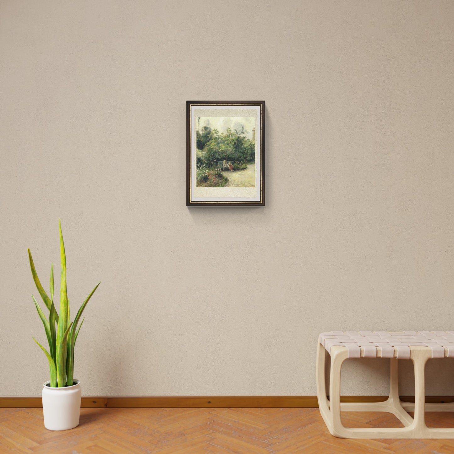 Angolo di giardino di Camille Pissarro su pregiata carta Amalfi