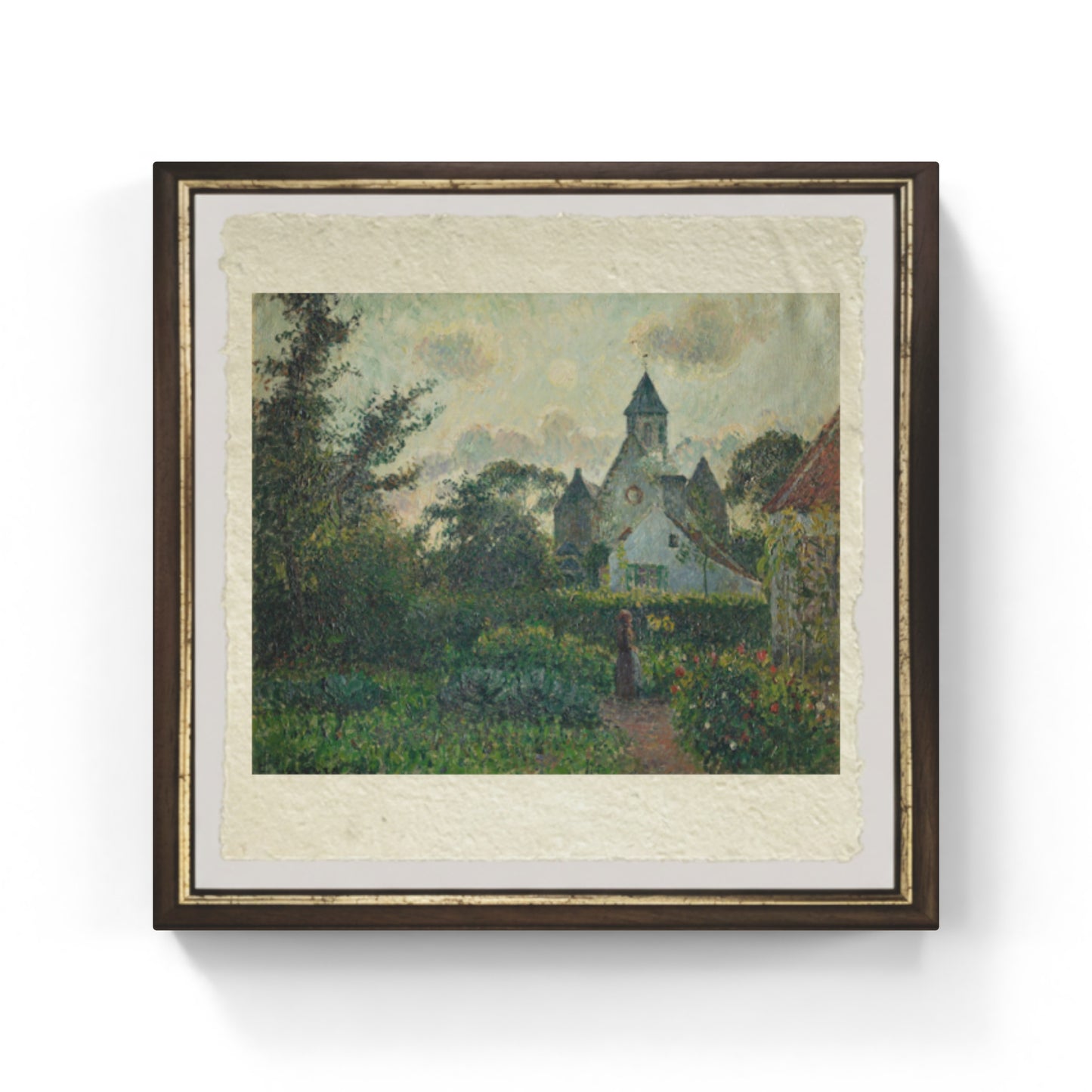 Eglise de Knokke di Camille Pissarro su pregiata carta Amalfi