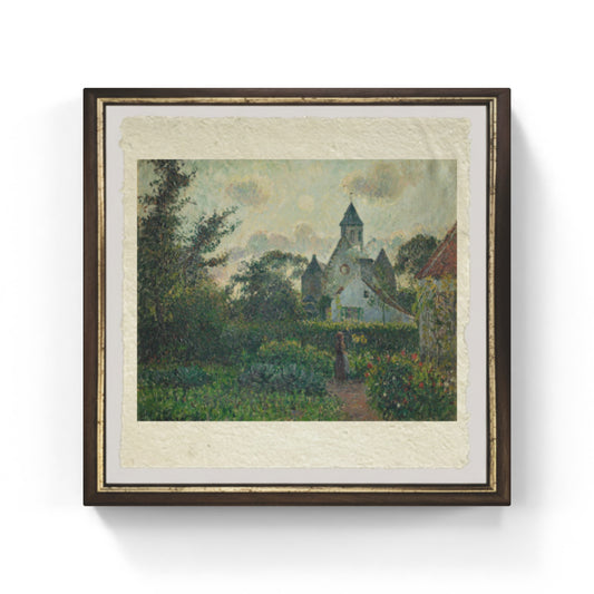 Eglise de Knokke di Camille Pissarro su pregiata carta Amalfi