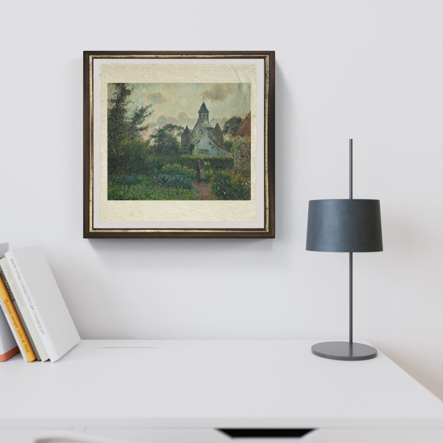 Eglise de Knokke di Camille Pissarro su pregiata carta Amalfi