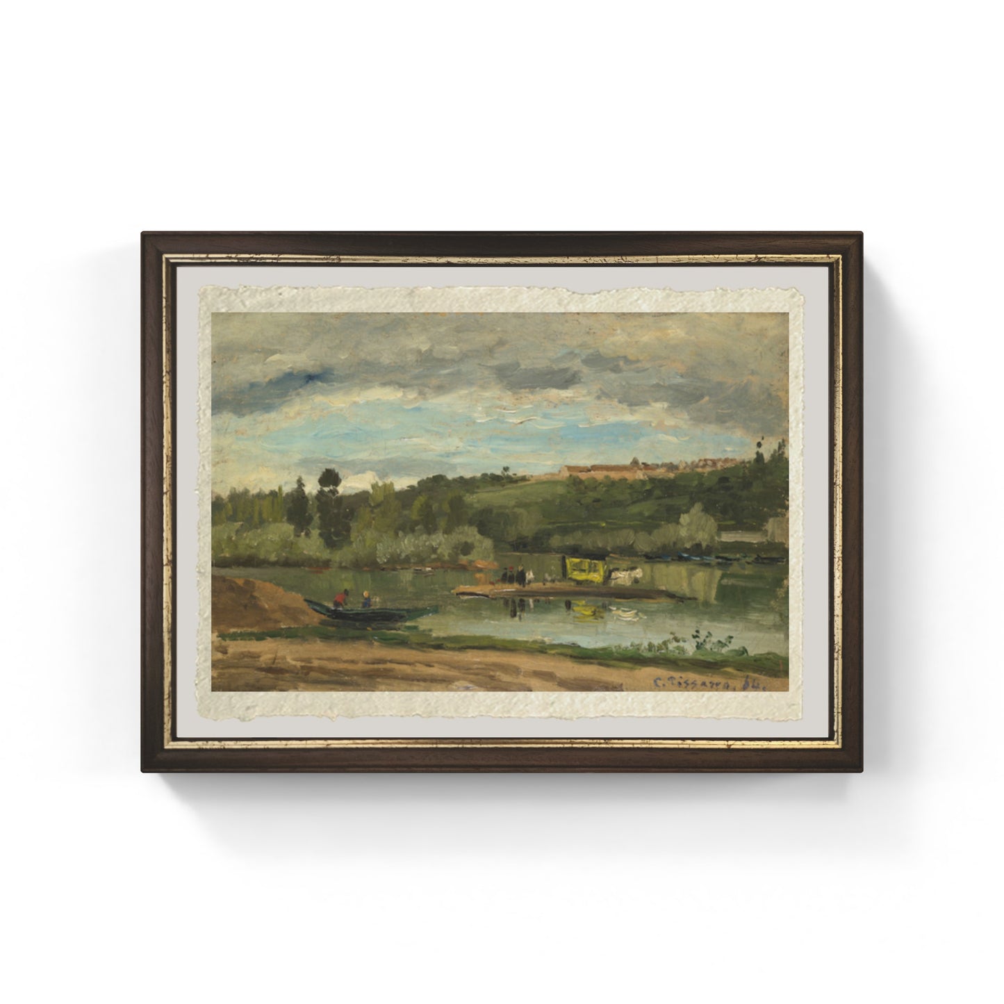 Bac à la Varenne-Saint-Hilaire di Camille Pissarro su pregiata carta Amalfi