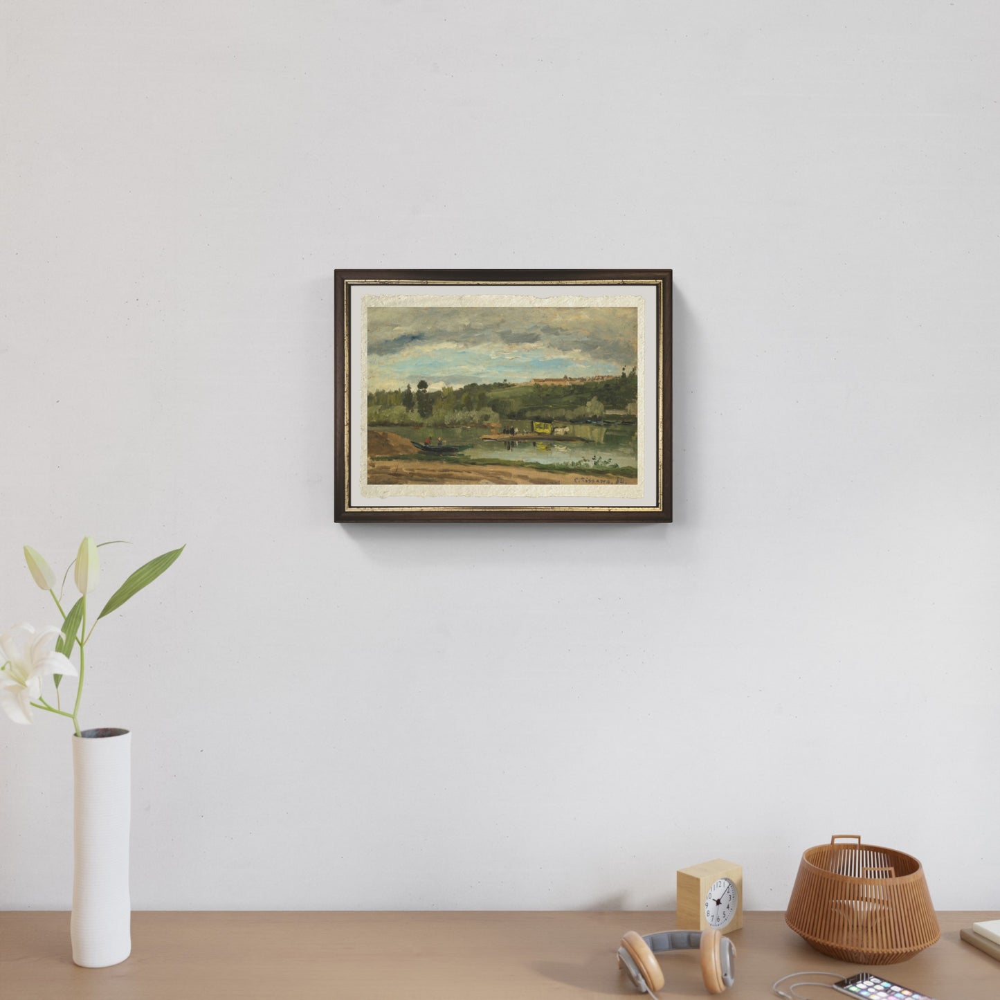 Bac à la Varenne-Saint-Hilaire di Camille Pissarro su pregiata carta Amalfi