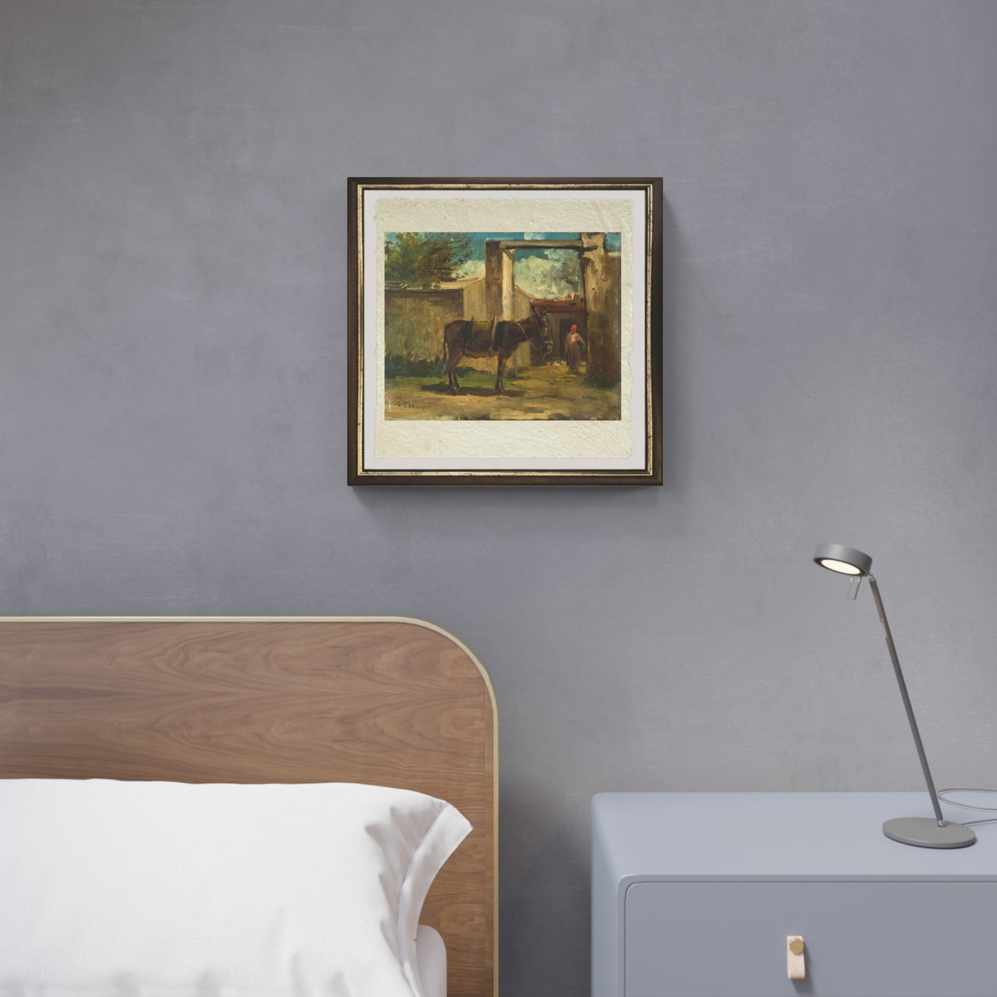 Paysage à Montmorency di Camille Pissarro su pregiata carta Amalfi