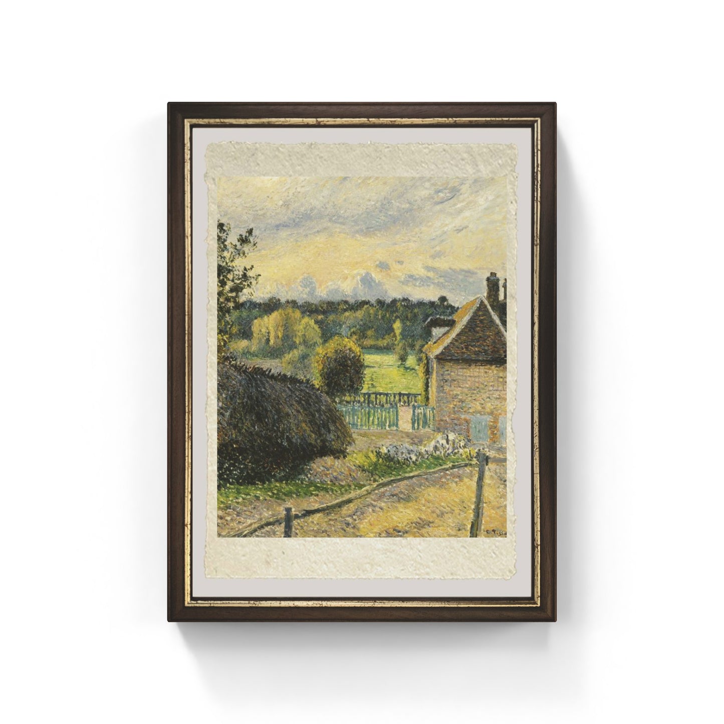 La Maison de la folie à Eragny di Camille Pissarro su pregiata carta Amalfi