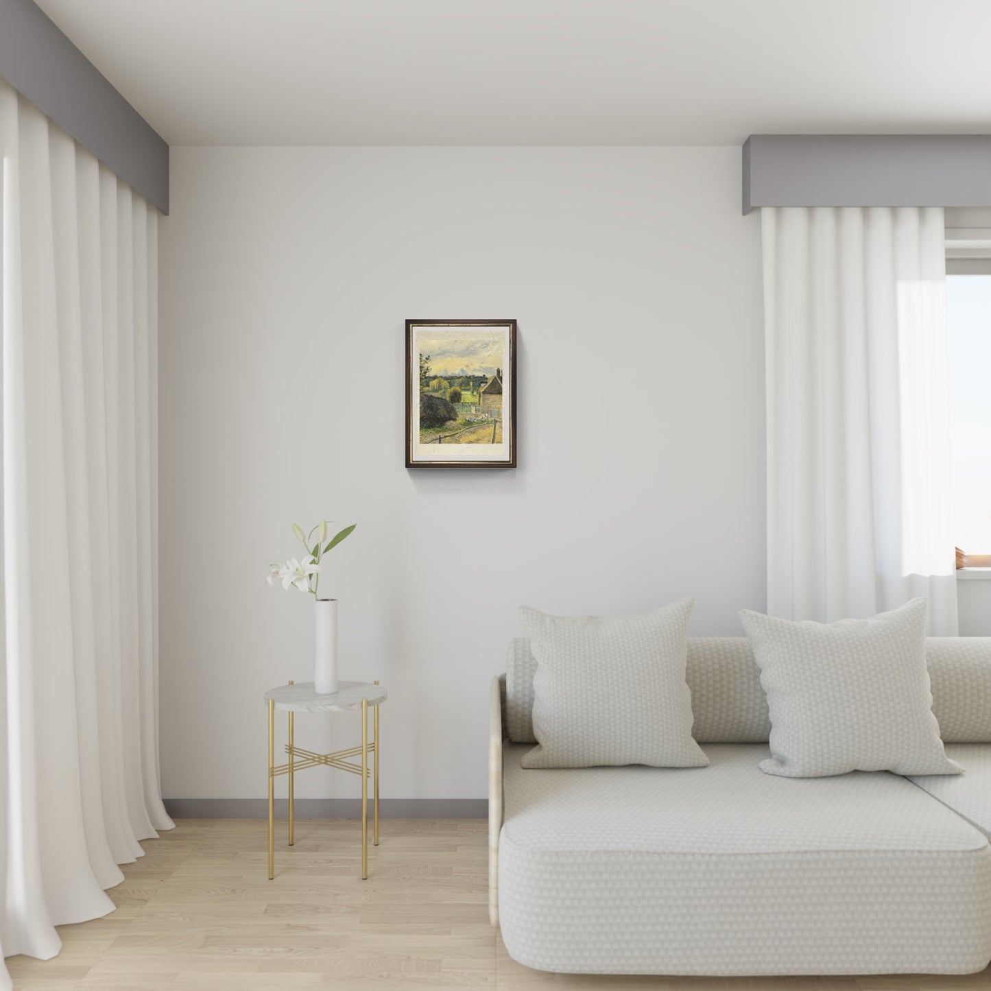 La Maison de la folie à Eragny di Camille Pissarro su pregiata carta Amalfi