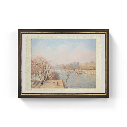Il Louvre, mattino di primavera di Camille Pissarro su pregiata carta Amalfi