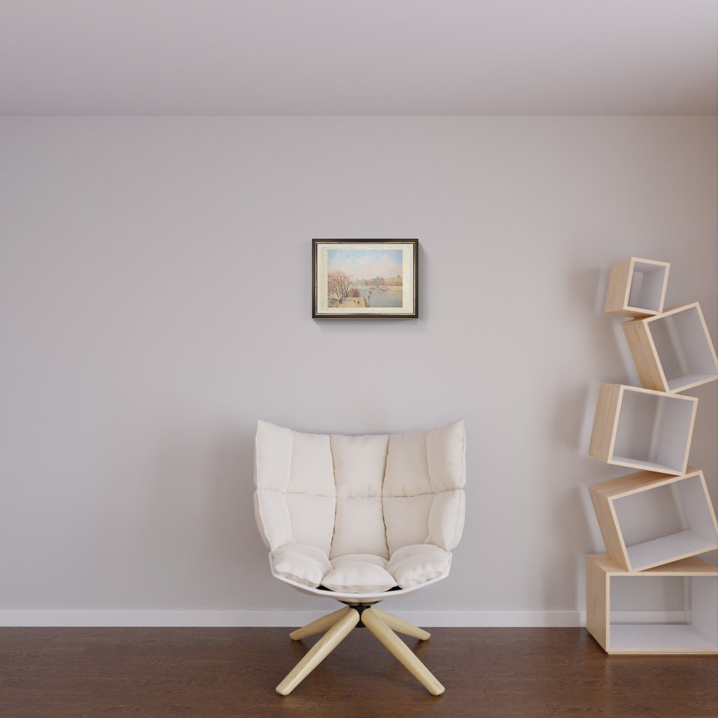 Il Louvre, mattino di primavera di Camille Pissarro su pregiata carta Amalfi