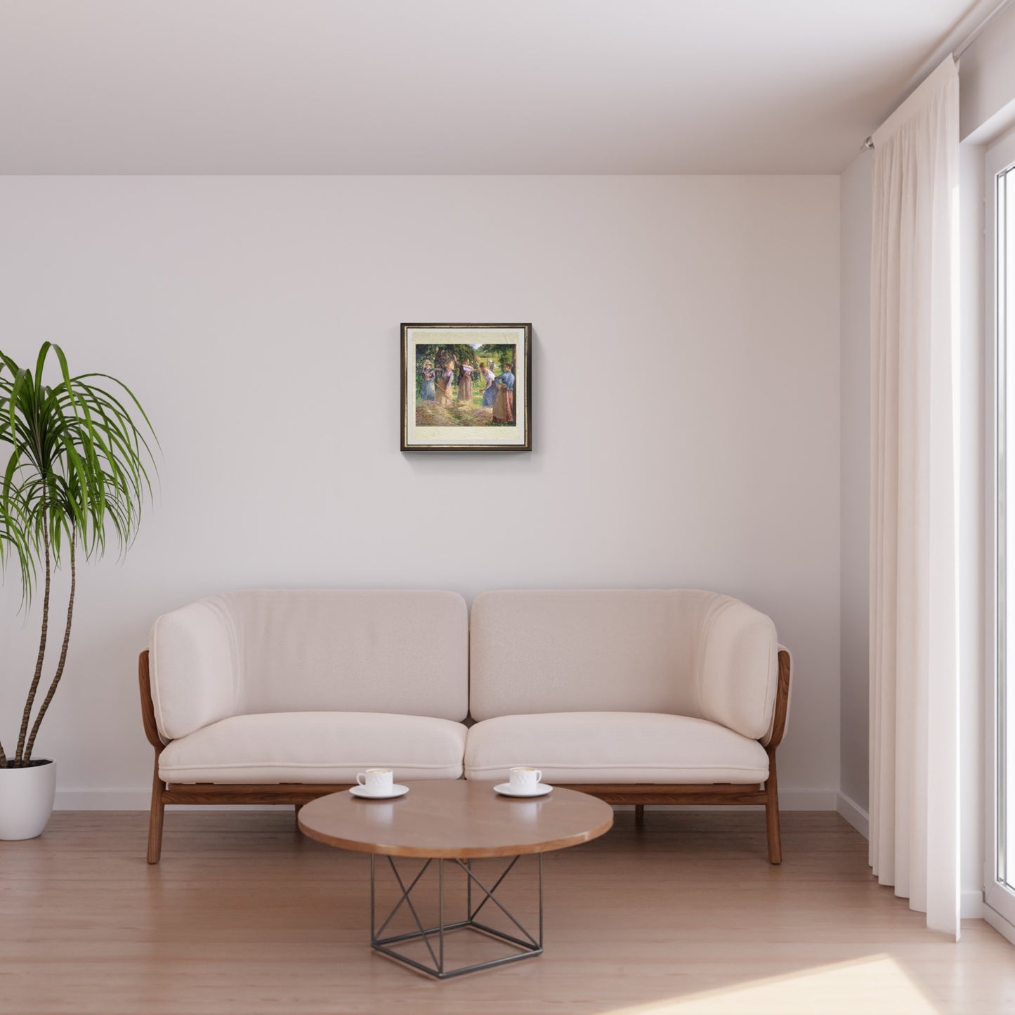 Il raccolto del fieno a Éragny di Camille Pissarro su pregiata carta Amalfi