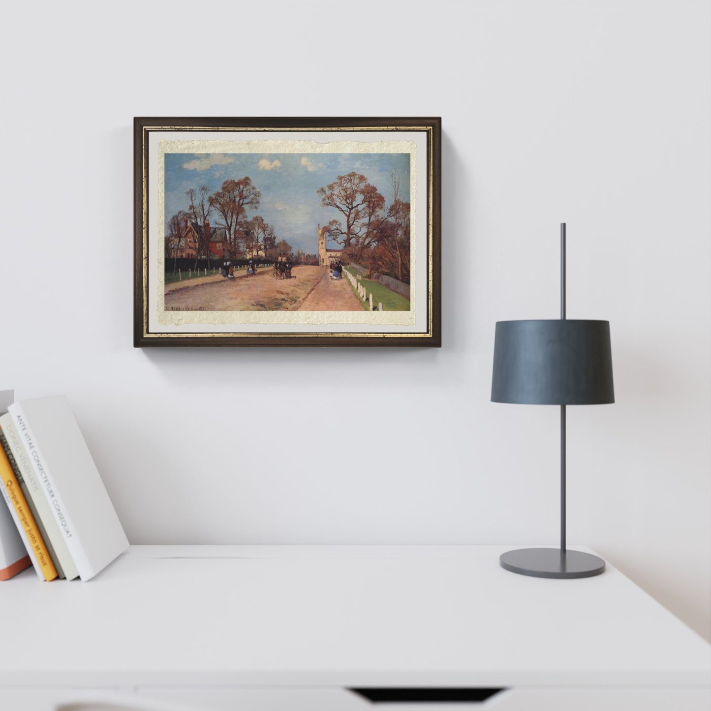 La strada per Sydenham di Camille Pissarro su pregiata carta Amalfi