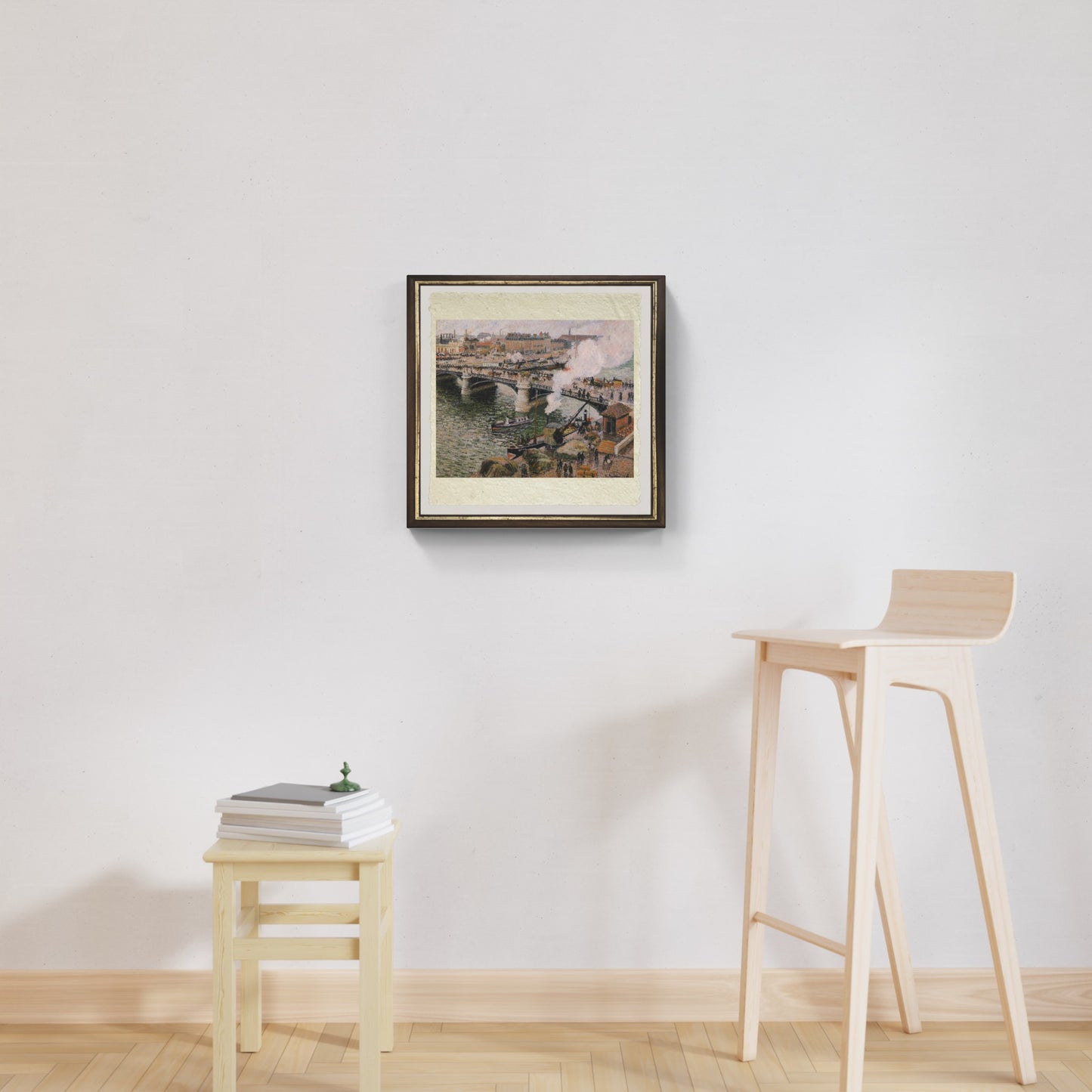 Il Ponte Boieldieu a Rouen, tempo umido di Camille Pissarro su pregiata carta Amalfi