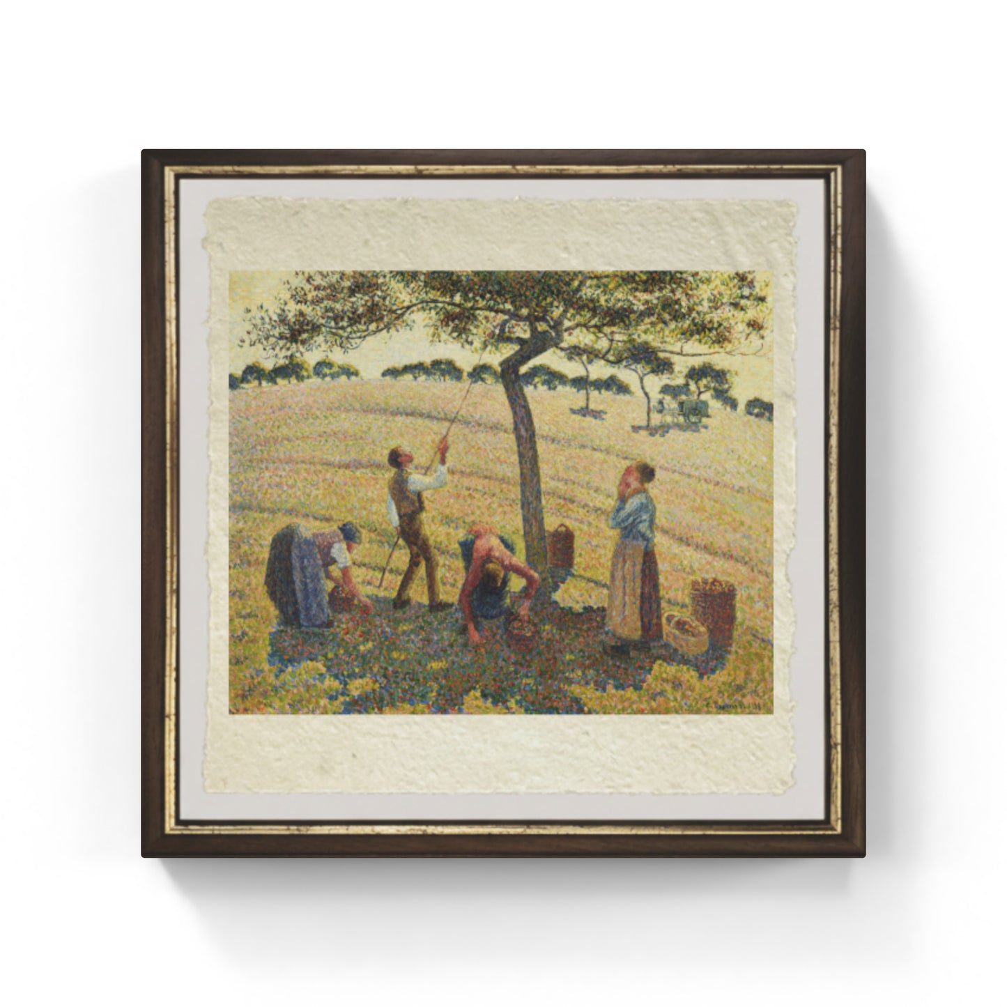 La raccolta delle mele, Éragny di Camille Pissarro su pregiata carta Amalfi