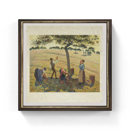 La raccolta delle mele, Éragny di Camille Pissarro su pregiata carta Amalfi