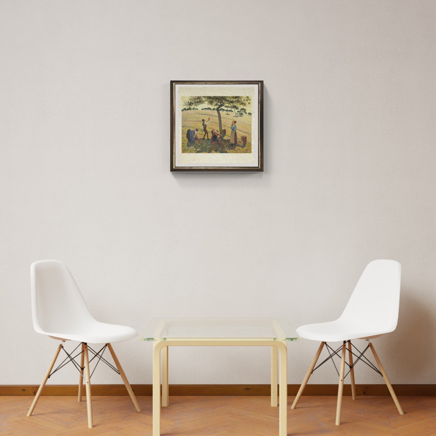 La raccolta delle mele, Éragny di Camille Pissarro su pregiata carta Amalfi