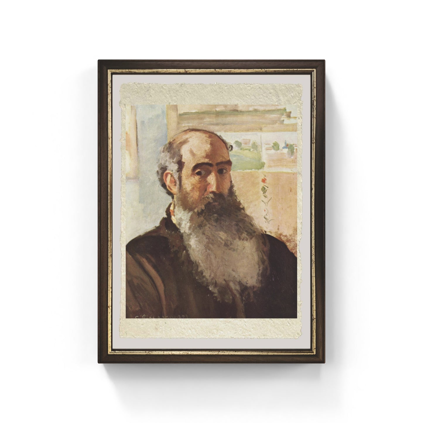 Autoritratto di Camille Pissarro su pregiata carta Amalfi