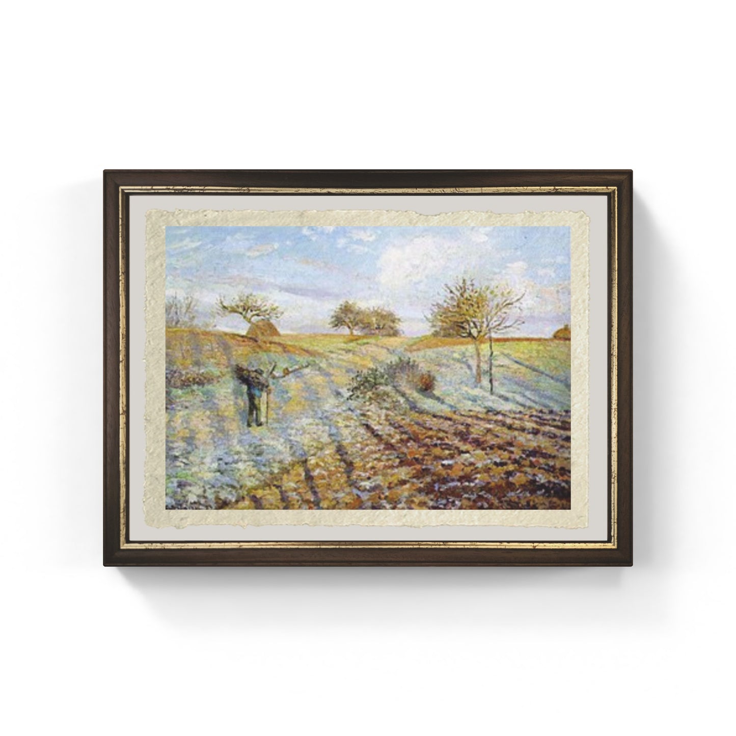 Gelata bianca di Camille Pissarro su pregiata carta Amalfi