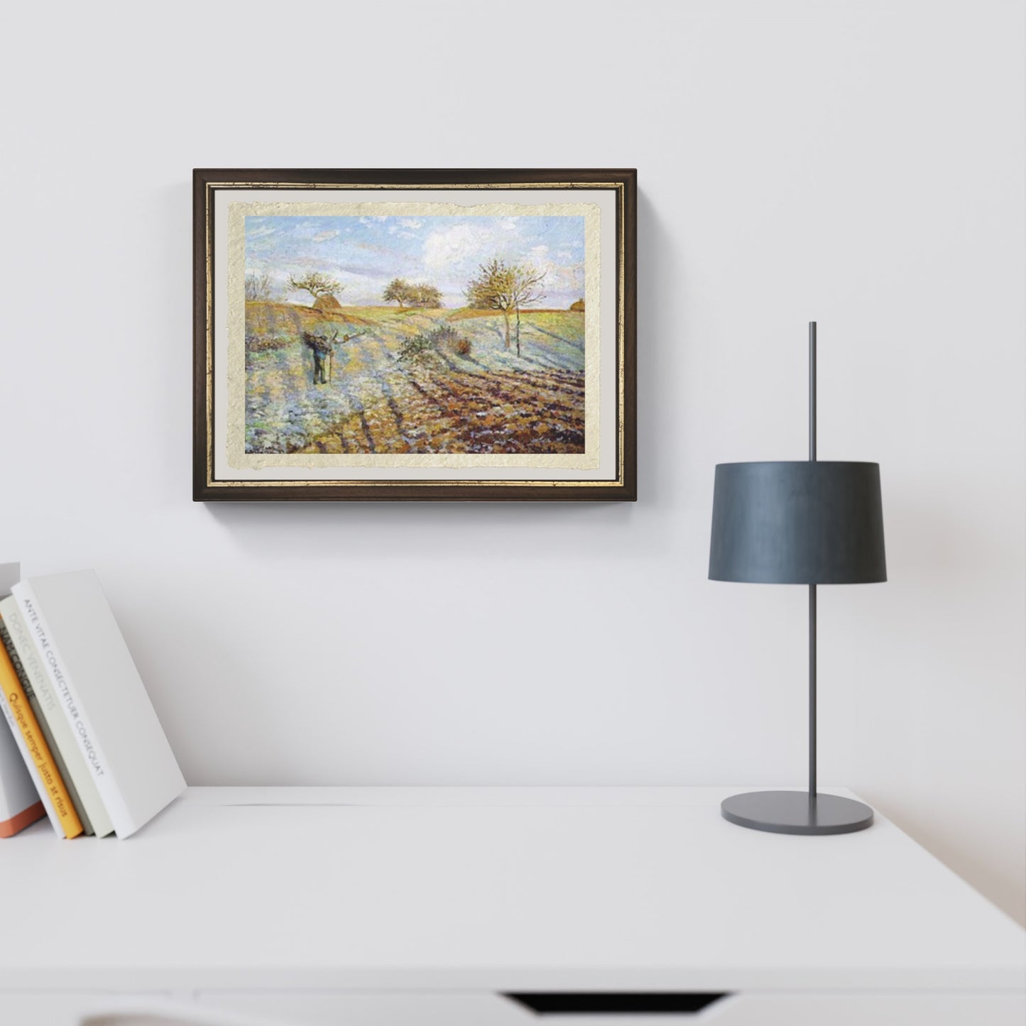 Gelata bianca di Camille Pissarro su pregiata carta Amalfi