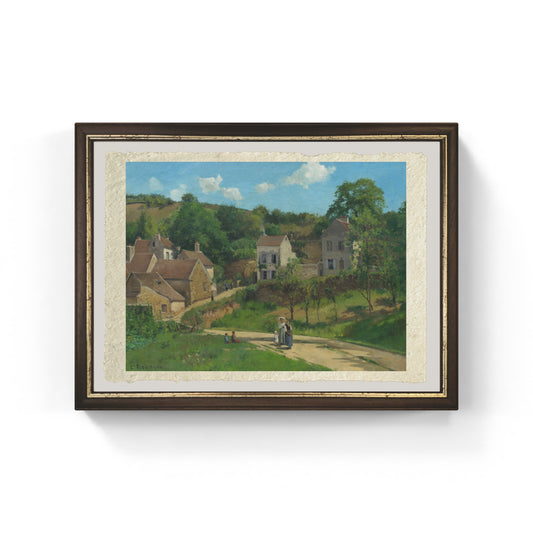 L'Hermitage a Pontoise di Camille Pissarro su pregiata carta Amalfi