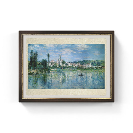 Veduta di Vetheuil di Claude Monet su pregiata carta Amalfi