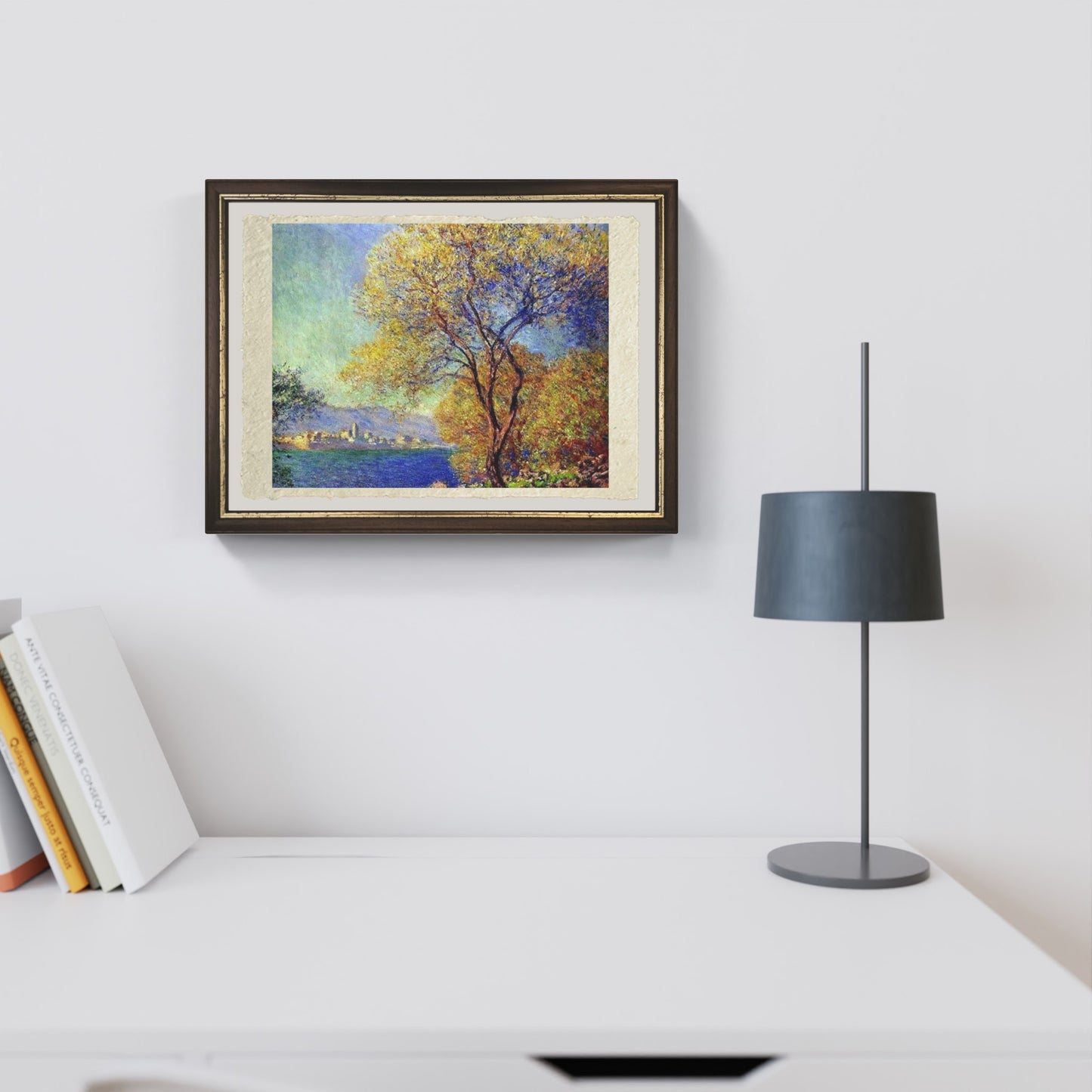 Antibes, mattino di Claude Monet su pregiata carta Amalfi