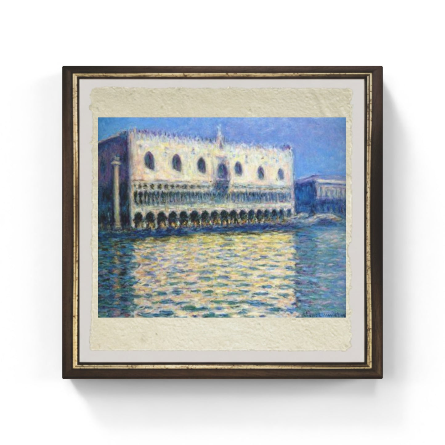 Venezia, palazzo ducale di Claude Monet su pregiata carta Amalfi