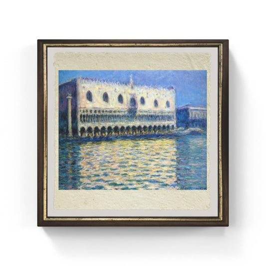 Venezia, palazzo ducale di Claude Monet su pregiata carta Amalfi
