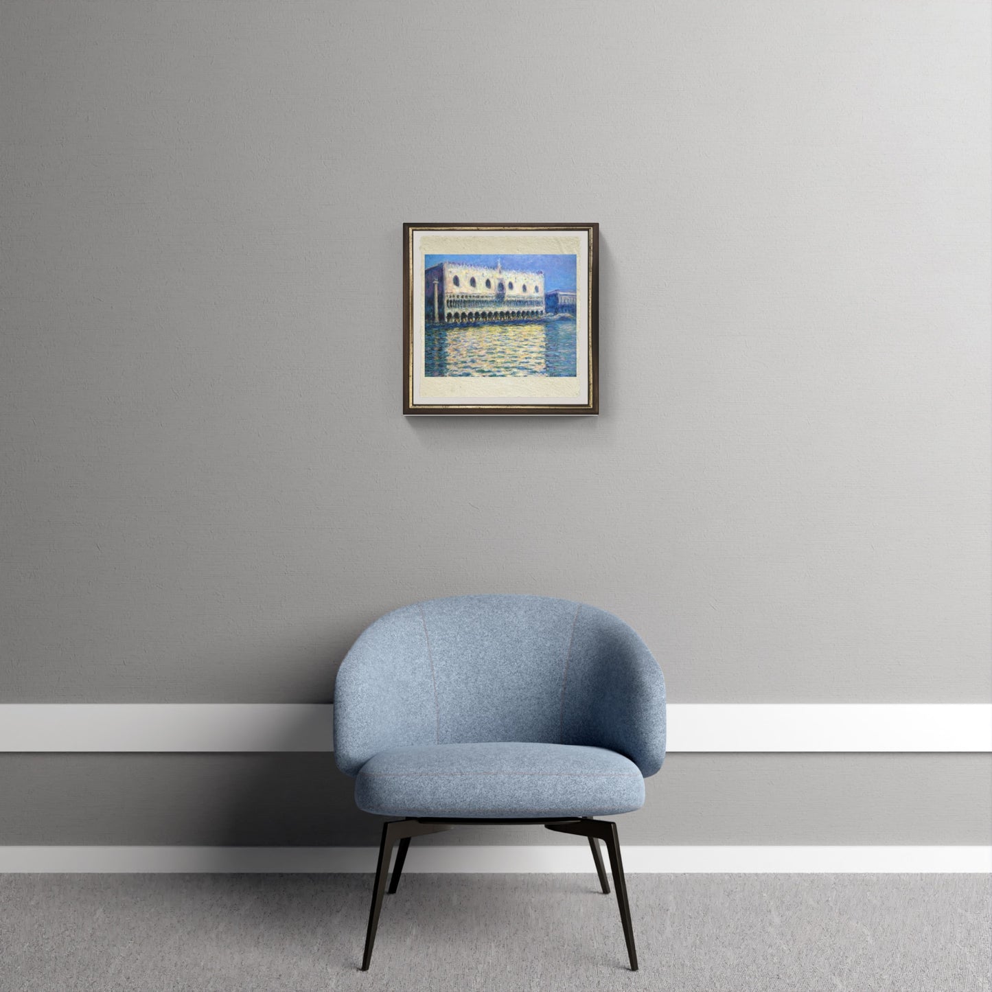 Venezia, palazzo ducale di Claude Monet su pregiata carta Amalfi