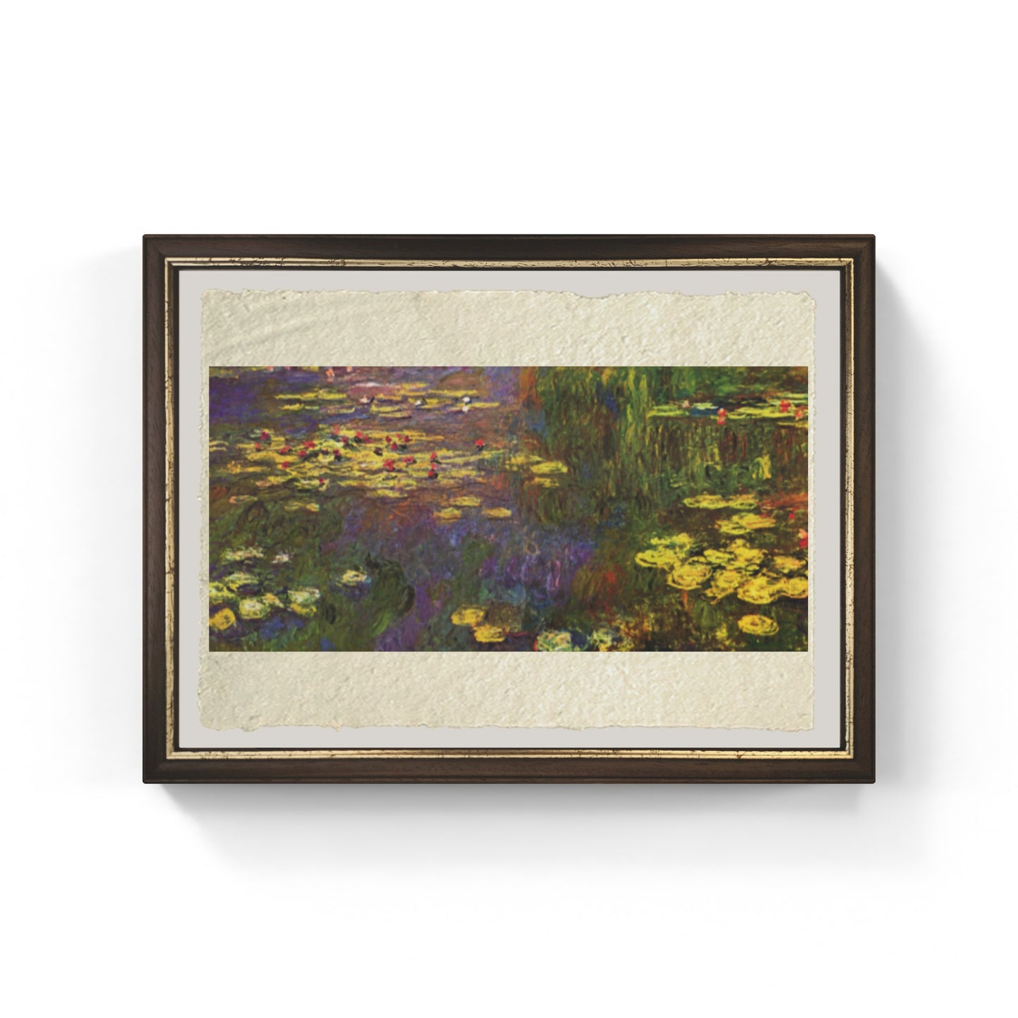 Ninfee, cielo crepuscolare di Claude Monet su pregiata carta Amalfi