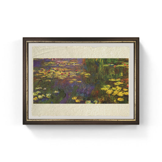 Ninfee, cielo crepuscolare di Claude Monet su pregiata carta Amalfi